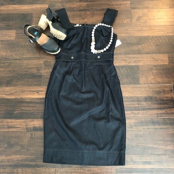 London Times | Dresses | Nwt Denim Dress By London Times Sz 6 | Poshmark